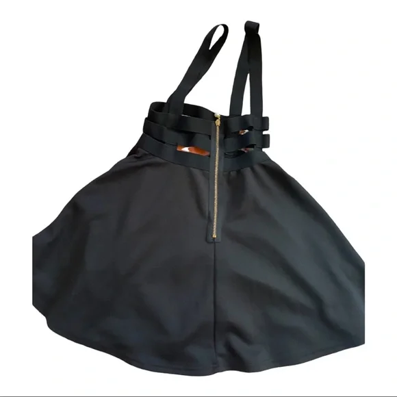 Black elastic suspender style skirt - Picture 4 of 5